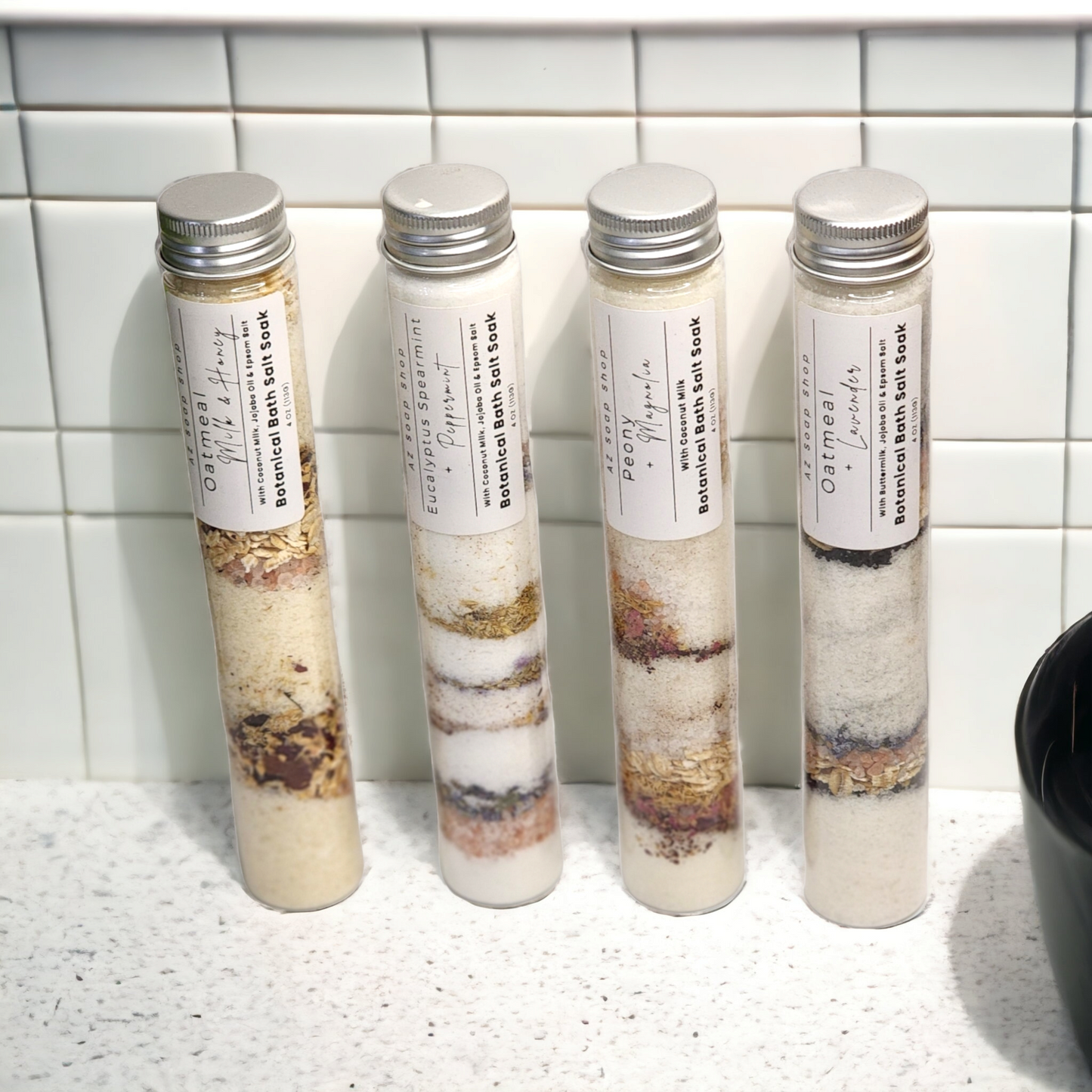 Botanical Bath Salt Tubes