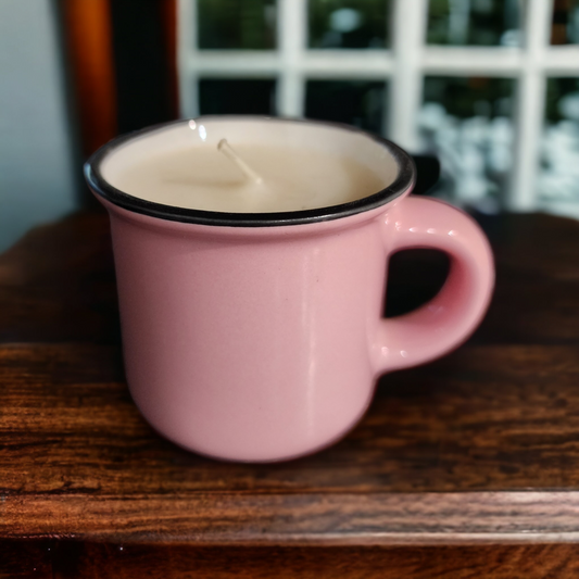 Mango + Coconut Milk Scented Mini Espresso Mug Candle