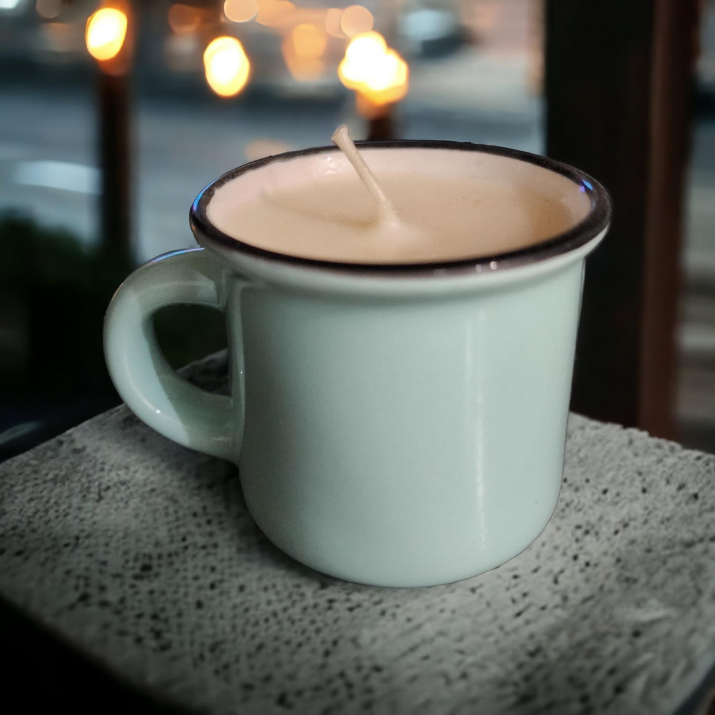 Sea Salt + Orchid Scented Mini Espresso Mug Candle