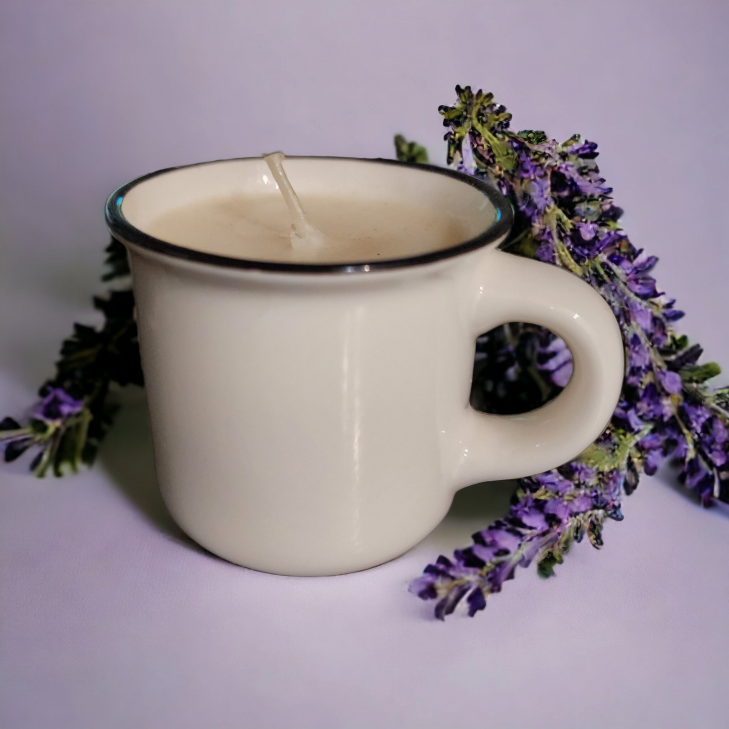 Honey Lavender Mini Espresso Mug Candle