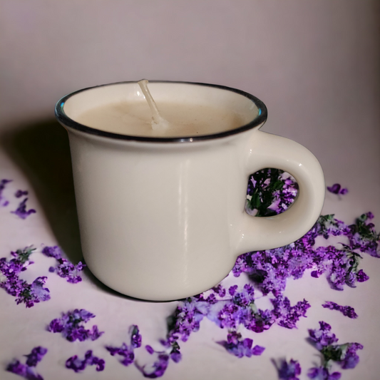 Honey Lavender Mini Espresso Mug Candle