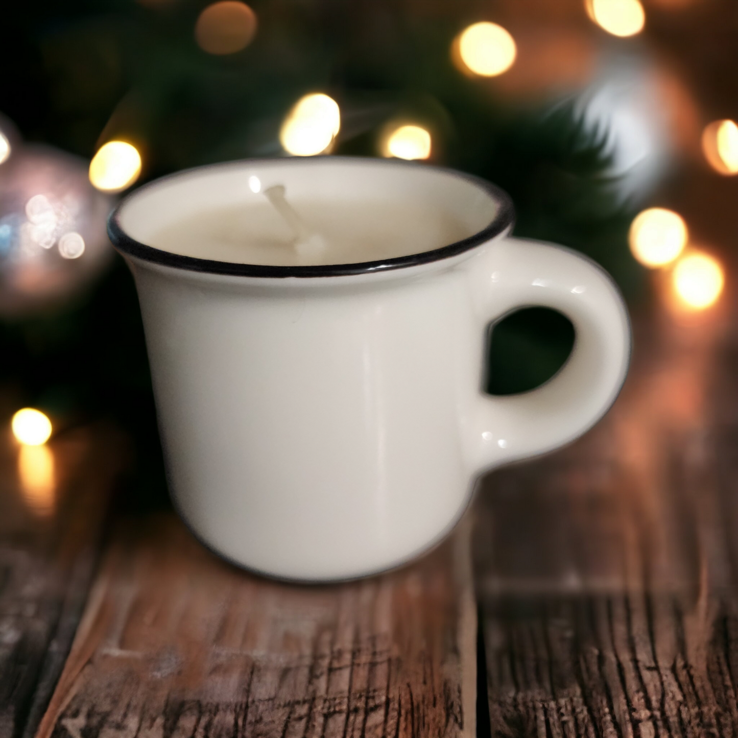 Christmas Hearth Scented Mini Espresso Mug Candle