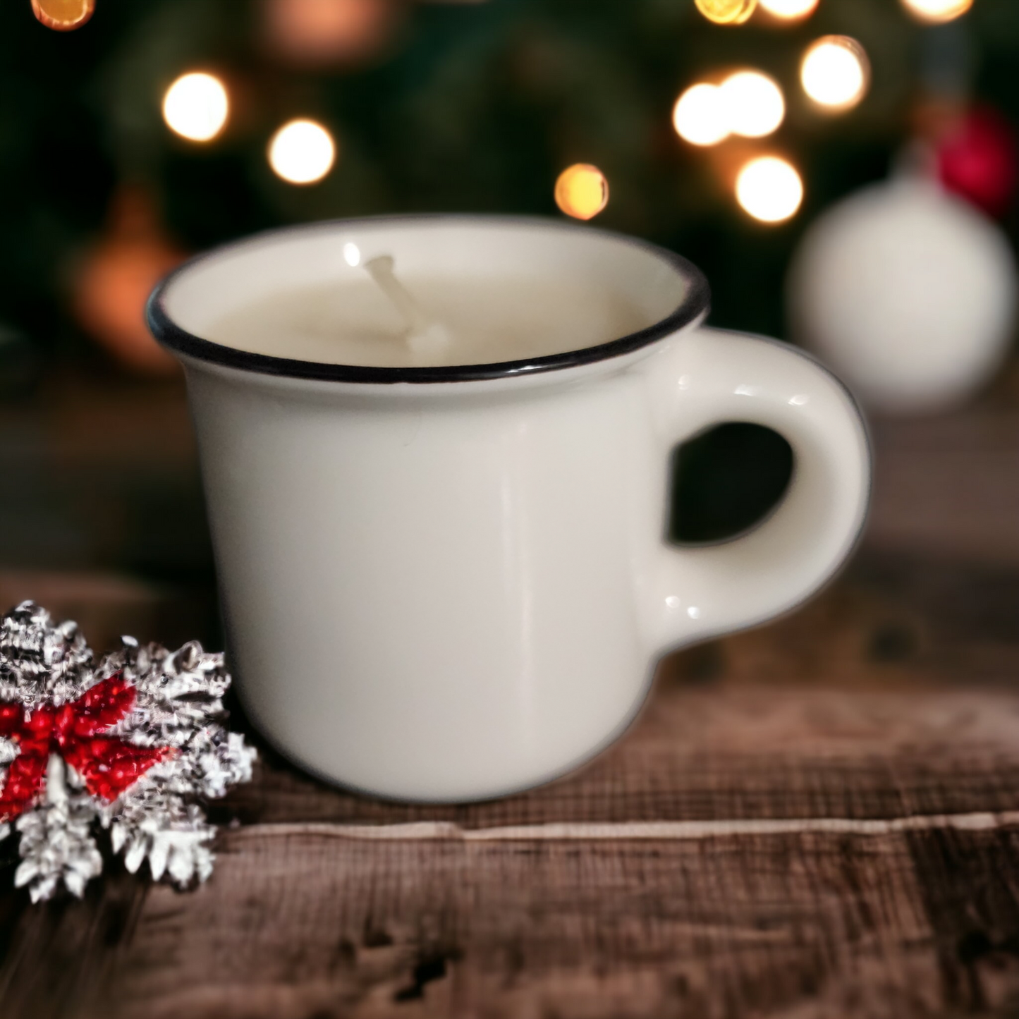 Christmas Hearth Scented Mini Espresso Mug Candle