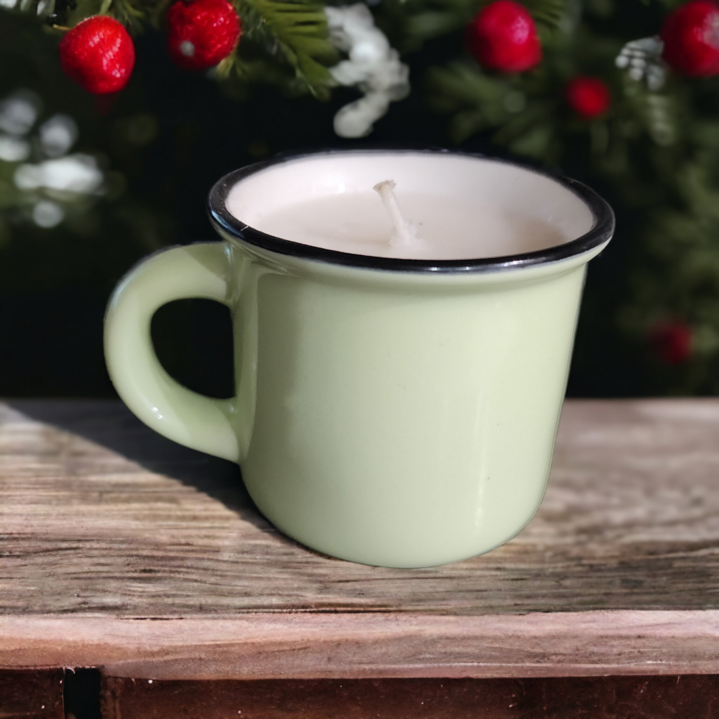 Winter Berries Scented Mini Espresso Mug Candle