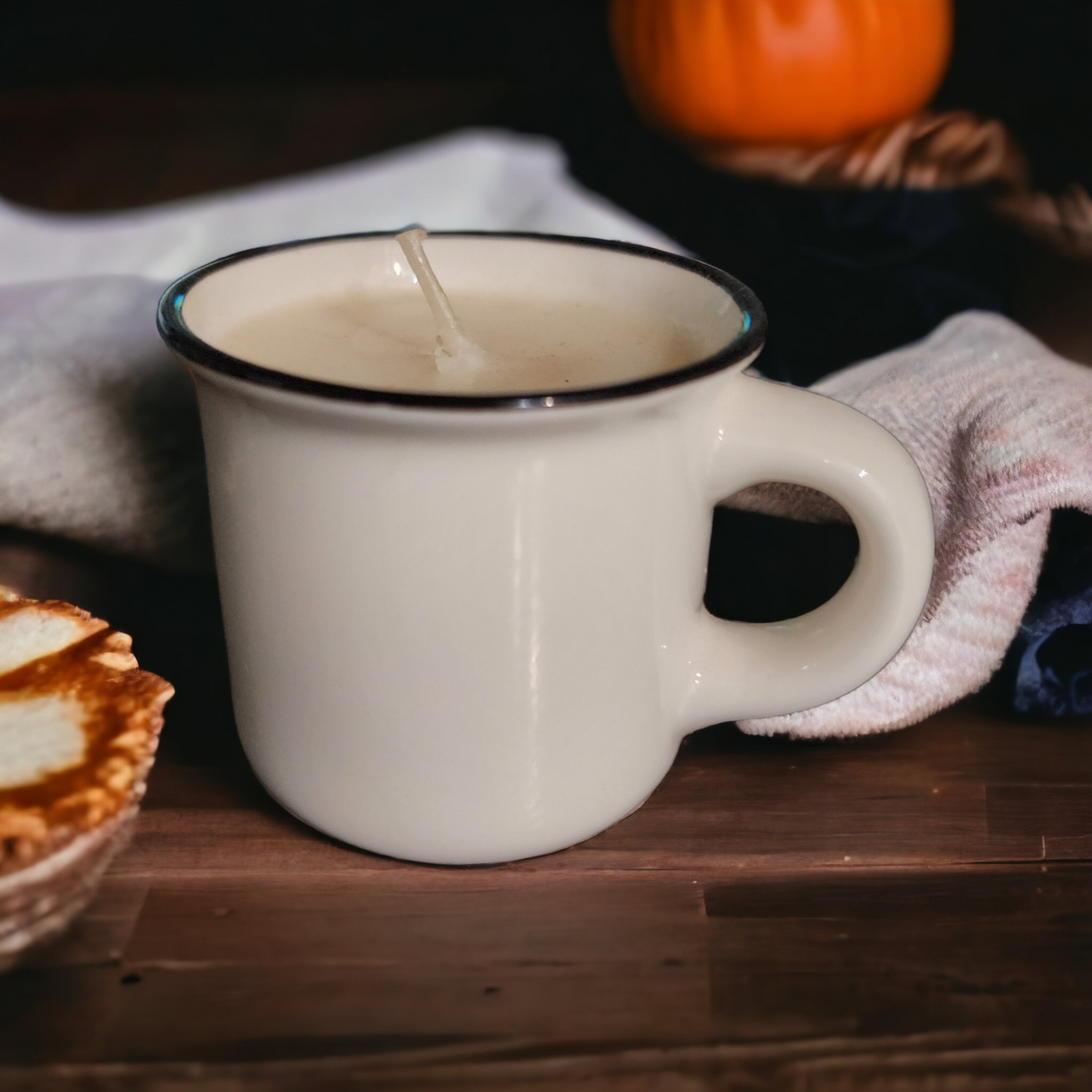 Vanilla Pumpkin Pie Scented Mini Espresso Mug Candle