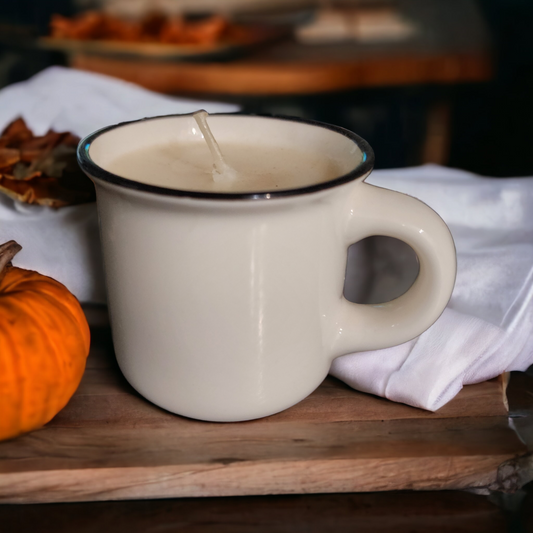 Vanilla Pumpkin Pie Scented Mini Espresso Mug Candle